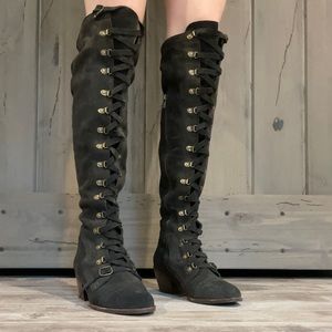 Free People over the knee suede boots